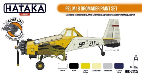 Zestaw farb celulozowych PZL M18 Dromader HTK-CS122 Hataka