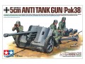 Armata przeciwpancerna 5 cm German Anti-Tank Gun Pak 38 35392 Tamiya