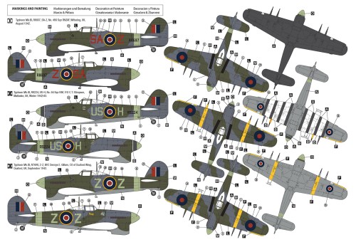 Samolot Hawker Typhoon Mk.IB Car Door 1942 48042 Hobby 2000