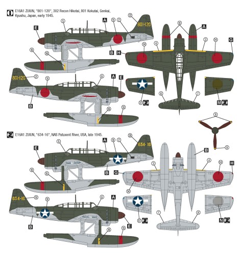 Samolot Aichi E16A1 Zuiun Late 72087 Hobby 2000