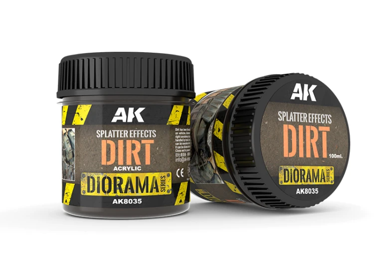 Błoto Splatter Effects Dirt Acrylic Diorama Series AK8035 AK Interactive