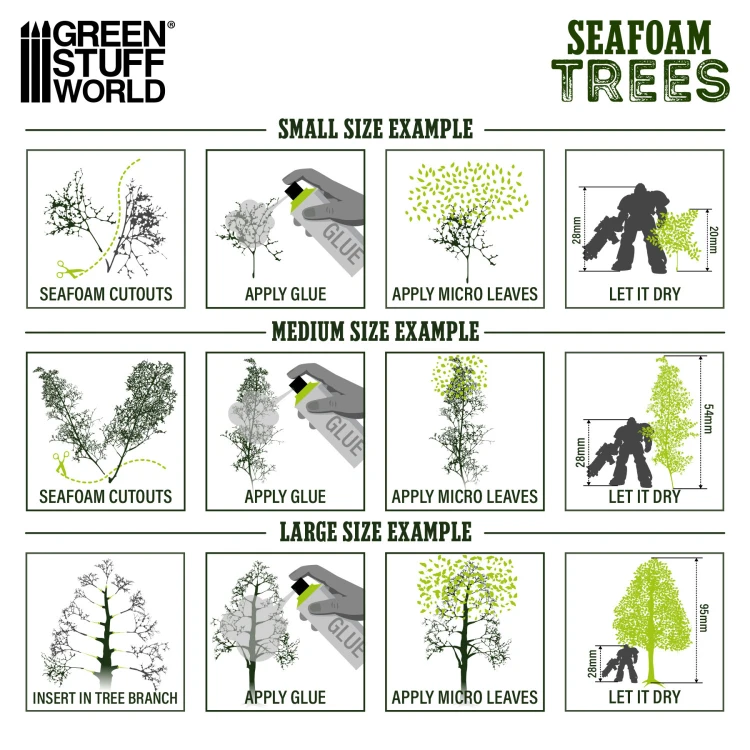 Drzewko z piany morskiej Seafoam Trees Mix 9345 Green Stuff World