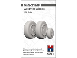 3D printed resin parts for MiG-21MF Weighted Wheels