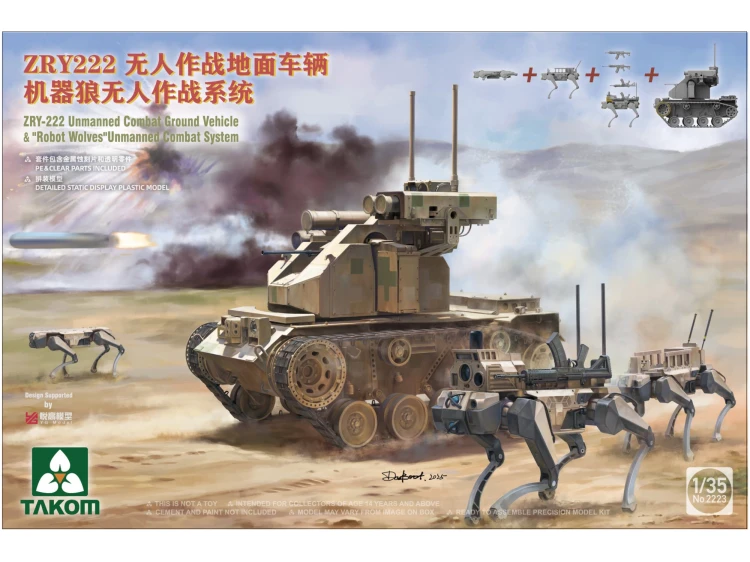 Pojazd bojowy ZRY-222 Unmanned Combat Ground Vehicle & Robot Wolves 2223 Takom