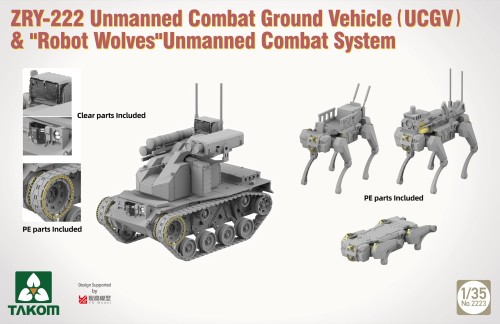 Pojazd bojowy ZRY-222 Unmanned Combat Ground Vehicle & Robot Wolves 2223 Takom