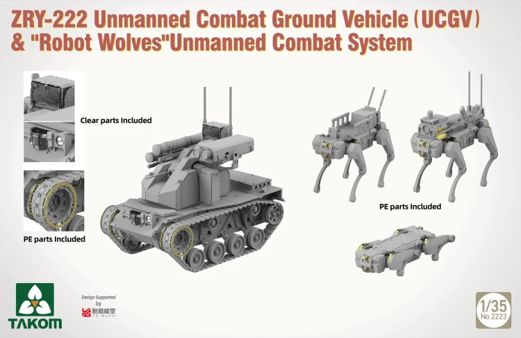 Pojazd bojowy ZRY-222 Unmanned Combat Ground Vehicle & Robot Wolves 2223 Takom