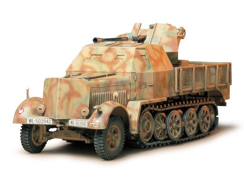 Pojazd 8ton Semi Track 3.7 cm Flak 37 Sd.Kfz.7/2 Armored Cab Type 35144 Tamiya