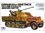 Pojazd 8ton Semi Track 3.7 cm Flak 37 Sd.Kfz.7/2 Armored Cab Type 35144 Tamiya