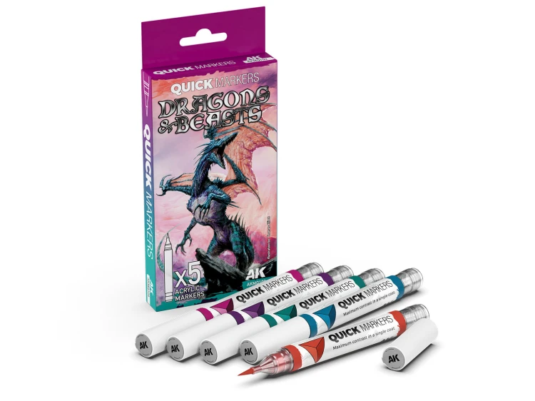 Markery Quick Markers Dragons & Beasts AKMQ109 AK Interactive