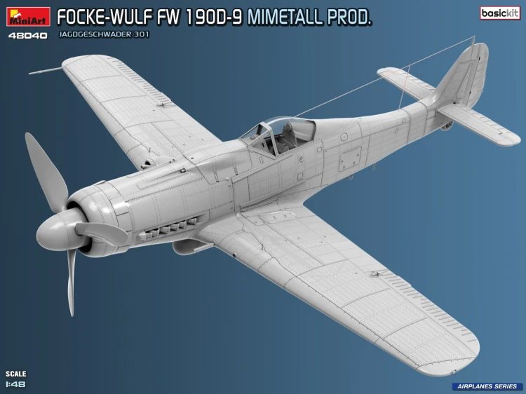 Samolot Focke-Wulf Fw 190D-9 Mimetall Prod. Jagdgeschwader 301 48040 MiniArt