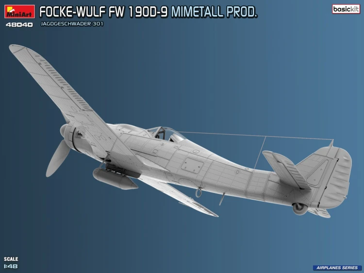 Samolot Focke-Wulf Fw 190D-9 Mimetall Prod. Jagdgeschwader 301 48040 MiniArt