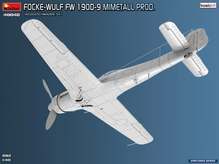 Samolot Focke-Wulf Fw 190D-9 Mimetall Prod. Jagdgeschwader 301 48040 MiniArt