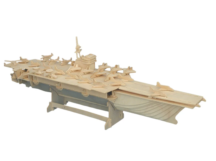 Okręt lotniskowiec składanka drewniana puzzle 3D P048 Sea-Land