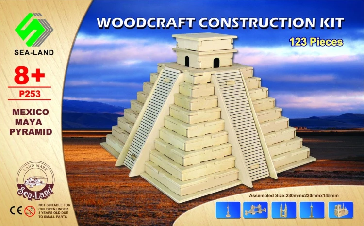 Piramida Majów w Meksyku składanka drewniana puzzle 3D P253 Sea-Land