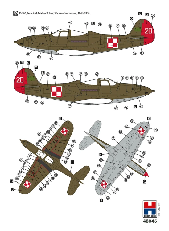 Samolot P-39Q/N Airacobra Eastern Front 48046 Hobby 2000