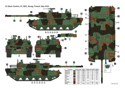 Czołg K2 Black Panther Polish Army 2023-25 35010 Hobby 2000