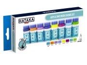 Zestaw tuszy akrylowych Acrylic Inks! Neon Colours Set HTK-QS02 Hataka