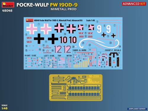 Samolot Focke-Wulf Fw 190D-9 Mimetall Prod. Advanced Kit 48048 MiniArt