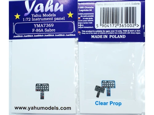Fototrawiona tablica przyrządów do F-86A Sabre YMA7369 Yahu
