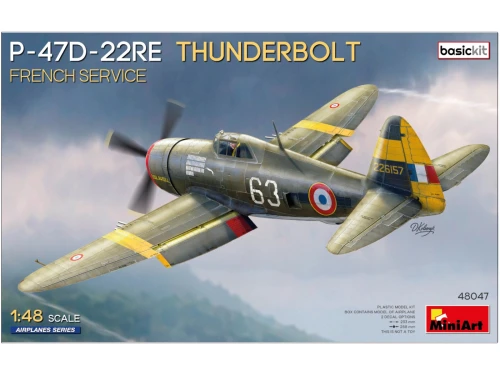 Samolot Republic P-47D-22RE Thunderbolt French Service 48047 MiniArt