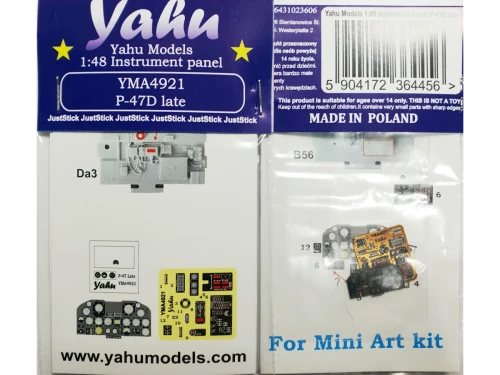 Fototrawiona tablica przyrządów do P-47D Late YMA4921 Yahu