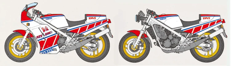 Yamaha RZV500R 14037 Tamiya