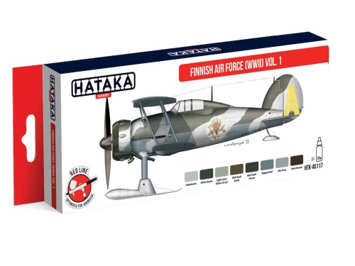 Zestaw farb akrylowych Finnish Air Force (WWII) Vol.1 HTK-AS117 Hataka