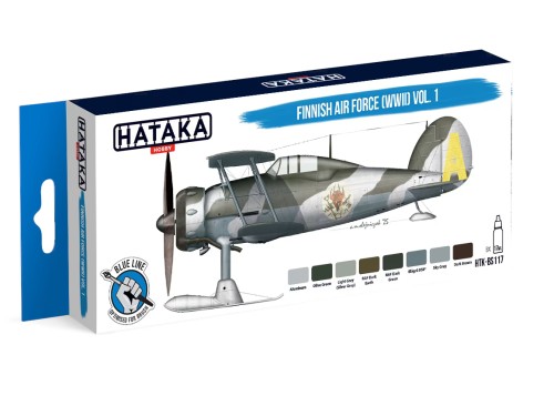 Zestaw farb akrylowych Finnish Air Force (WWII) Vol.1 HTK-BS117 Hataka
