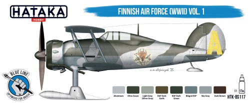Zestaw farb akrylowych Finnish Air Force (WWII) Vol.1 HTK-BS117 Hataka