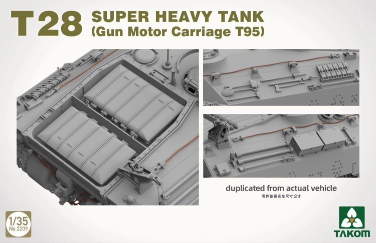 Czołg T28 Super Heavy Tank (Gun Motor Carriage T95) 2209 Takom