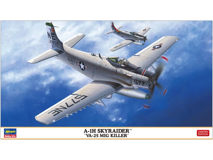 Samolot Douglas A-1H Skyraider VA-25 MiG Killer 02527 Hasegawa