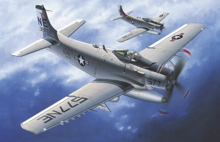 Samolot Douglas A-1H Skyraider VA-25 MiG Killer 02527 Hasegawa