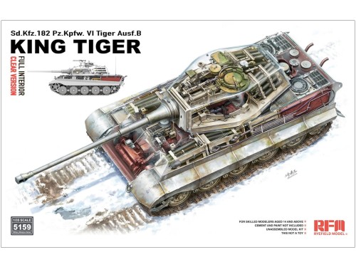 Czołg Sd.Kfz.182 Pz.Kpfw. VI Tiger Ausf.B King Tiger Clear Version RM-5159 RFM