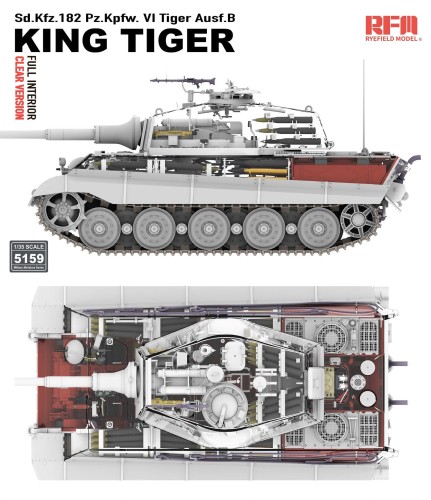 Czołg Sd.Kfz.182 Pz.Kpfw. VI Tiger Ausf.B King Tiger Clear Version RM-5159 RFM
