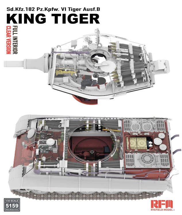 Czołg Sd.Kfz.182 Pz.Kpfw. VI Tiger Ausf.B King Tiger Clear Version RM-5159 RFM