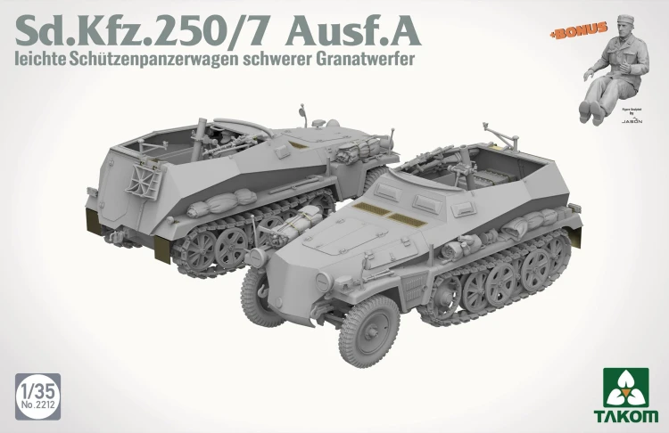 Sd.Kfz.250/7 Ausf.A leichter Schutzenpanzerwagen schwerer Granatwerfer 2212 Takom