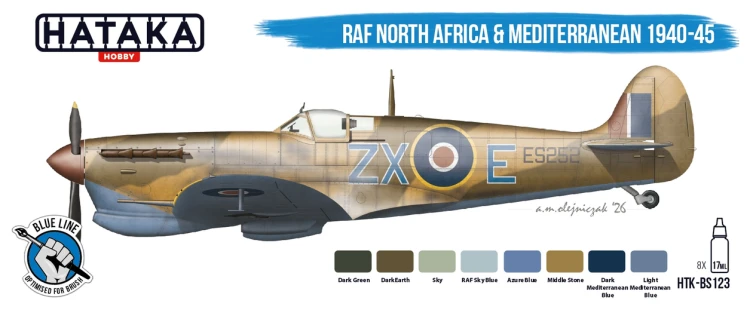 Zestaw farb akrylowych RAF North Africa & Mediterranean 1940-45 HTK-BS123 Hataka