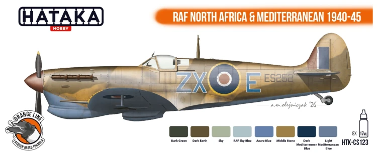 Zestaw farb celulozowych RAF North Africa & Mediterranean 1940-45 HTK-CS123 Hataka
