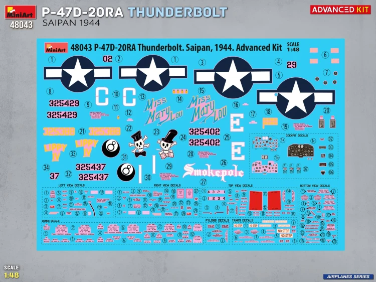 Samolot Republic P-47D-20RA Thunderbolt Saipan 1944 48043 MiniArt