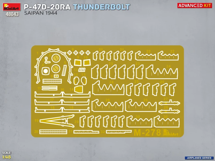 Samolot Republic P-47D-20RA Thunderbolt Saipan 1944 48043 MiniArt