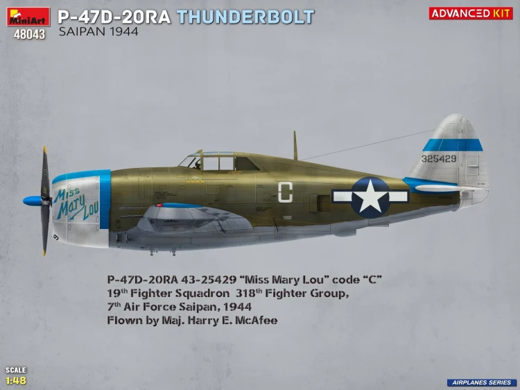 Samolot Republic P-47D-20RA Thunderbolt Saipan 1944 48043 MiniArt