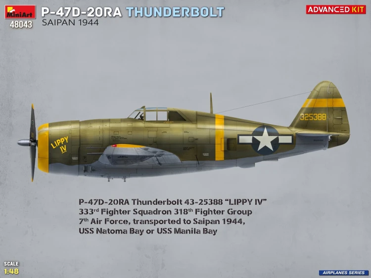Samolot Republic P-47D-20RA Thunderbolt Saipan 1944 48043 MiniArt