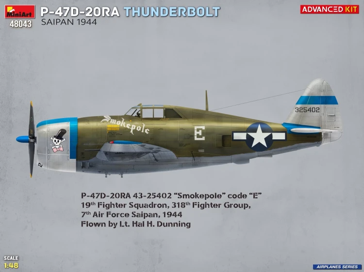 Samolot Republic P-47D-20RA Thunderbolt Saipan 1944 48043 MiniArt