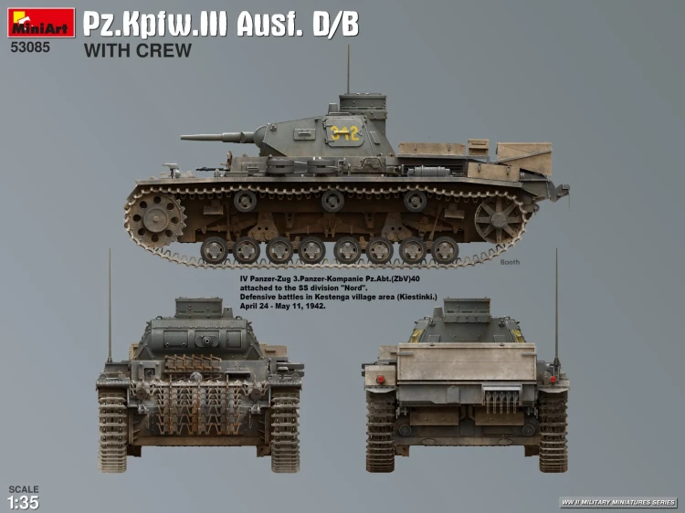 Czołg Pz.Kpfw.III Ausf. D/B 53085 MiniArt
