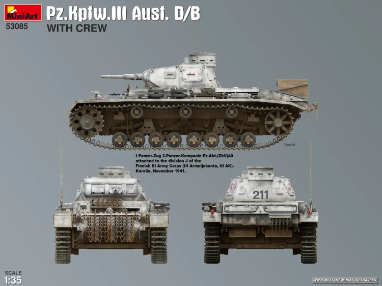 Czołg Pz.Kpfw.III Ausf. D/B 53085 MiniArt
