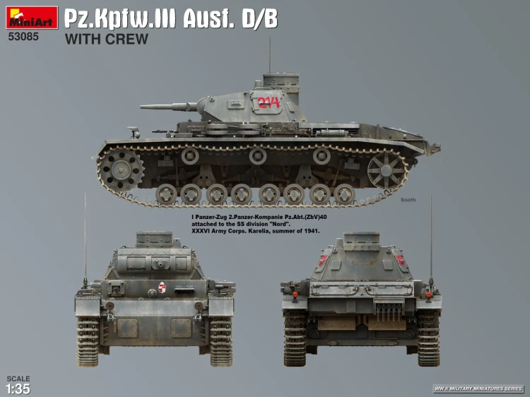 Czołg Pz.Kpfw.III Ausf. D/B 53085 MiniArt