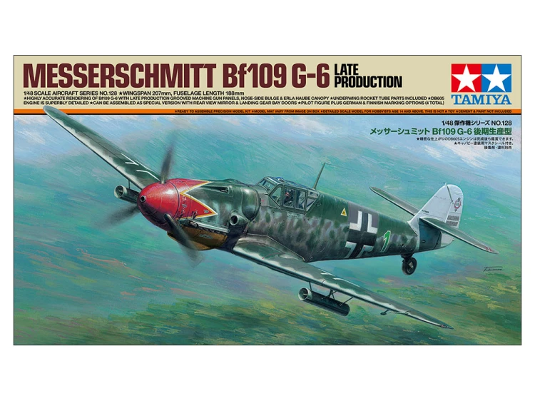 Samolot Messerschmitt Bf109 G-6 Late Production 61128 Tamiya