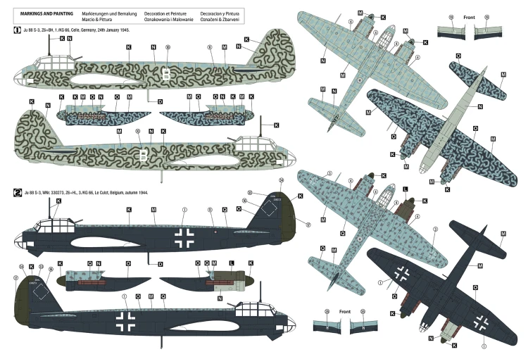 Samolot Junkers Ju 88 S-3 72089 Hobby 2000