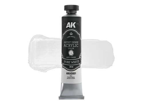 Farba akrylowa Artist Dense Acrylic Color Pure White AKAD001 AK Interactive