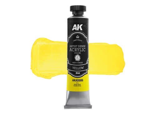 Farba akrylowa Artist Dense Acrylic Color Yellow AKAD006 AK Interactive